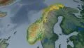 Norway extruded. Bumps shaded. 4k or 4k+ Resolution