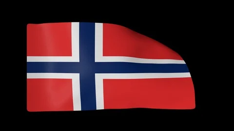 Norway Flag with Alpha Channel 库存影片 87307893