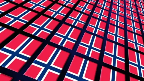 Norway Flag Animated Background 3d Animation Stock Footage 229440683