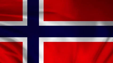 Norway flag animation Stock Footage 245552575