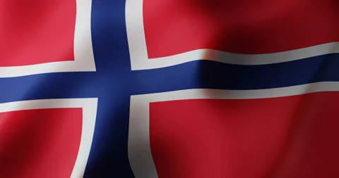 NORWAY Flag Animation,  NORWEGIAN Background Colors  (3D Rendered Animation) Stock Footage 170257522