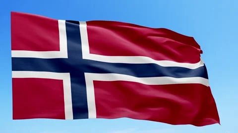 Norway Flag Animation – Seamless Loop (4K UHD) Stock Footage 318101305