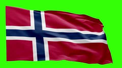 Norway Flag Animation – Seamless Loop (4K UHD) Stock Footage 318101309