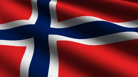 Norway flag close up Stock-Footage 885115
