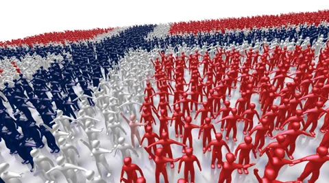 Norway Flag Crowd Stockbeeldmateriaal 34584101