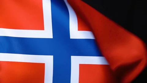 Norway Flag Flapping Stock Footage 118967211