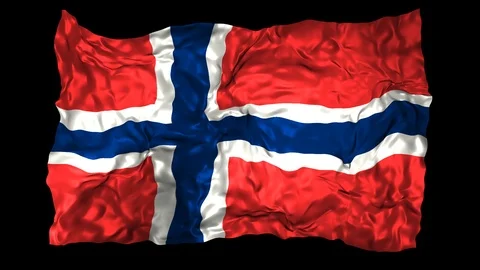 Norway flag Stock Footage 110825489