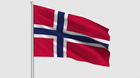 Norway Flag Stock Footage 208478929