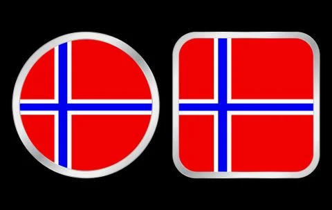 Norway flag icon Stock Illustration