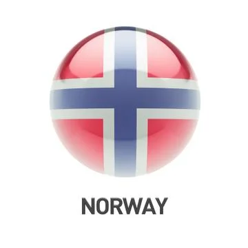 Norway Flag Icon Stock Illustration