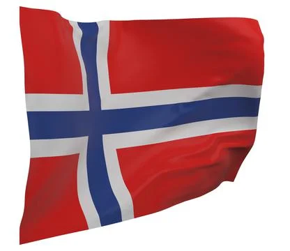 Norway flag isolated Stock Illustration