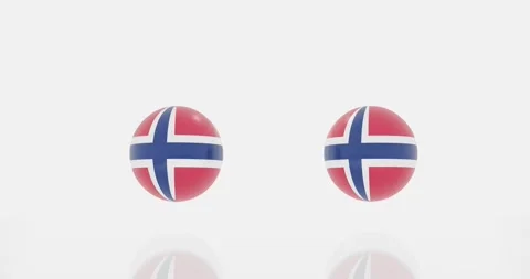 Norway flag symbol Stock Footage 187054359