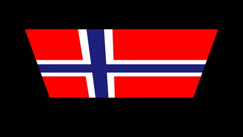 Norway flag turning vertically Stock Footage 88450378