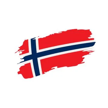 Norway flag, vector illustration Stock Illustration