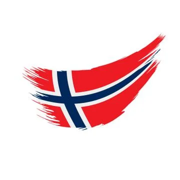 Norway flag, vector illustration Stock Illustration