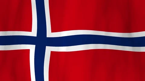 Norway Flag Waving in 3D Animation Stock Footage 252632771