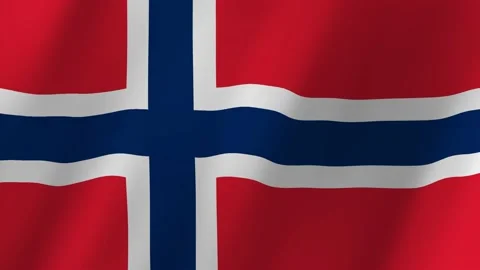 Norway flag waving animation Video stock 221989355