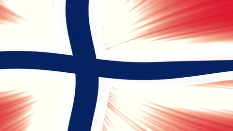 Norway flag waving dancing seamless loop with sun light rays new quality unique Stock Footage 80227975