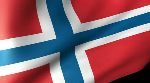 Norway Flag Waving Stock Footage 12229890