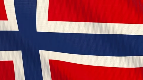 Norway flag waving white background loop Video stock 342962936