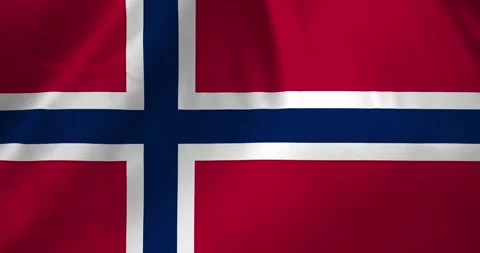 Norway flag waving with the wind background loop video animation Видео 327173261