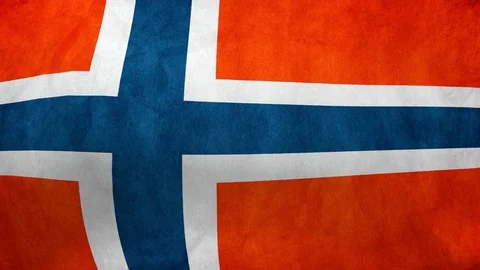 Norway flag waving in wind 스톡 동영상 106134322
