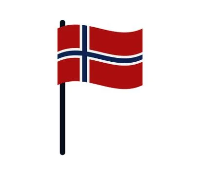 Norway flag on white background Stock Illustration