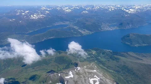 Norway in flight Stock Footage 204901854
