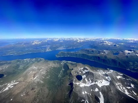 Norway in flight Stock Photos