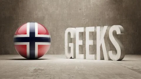Norway. Geeks  Concept. Stock Illustration