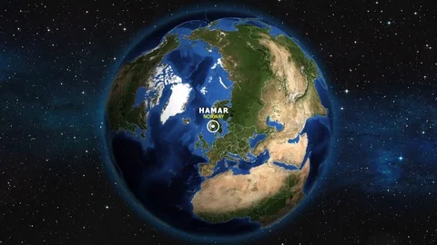 NORWAY HAMAR ZOOM IN FROM SPACE 스톡 동영상 115826477