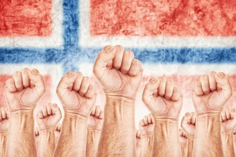Norway labour movement, workers union strike Stock Illustration