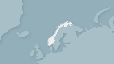 Norway Location on Global Map Cinematic Zoom Out View Stock Footage 339229485