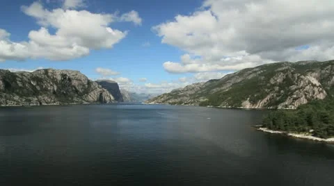 Norway Lysefjord view timelapse c Stock Footage