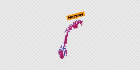 Norway Map Animation with National Flag for European Energy Security Stock Footage 327180259
