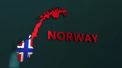 Norway Map Stock Footage 279760885