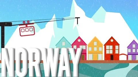 Norway Map Graphic Stock Footage 66277907