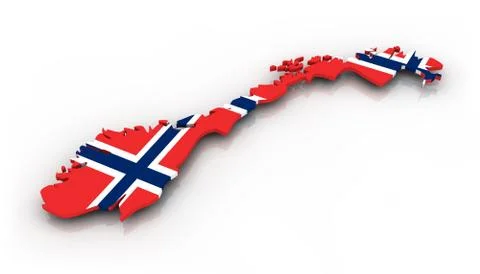 Norway map Stock Illustration