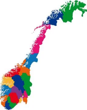 Norway map Stock Illustration