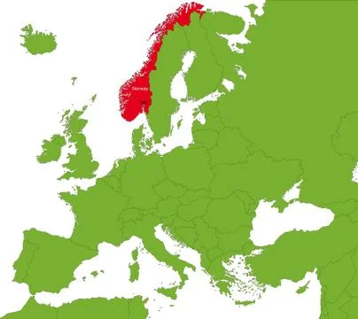 Norway map Stock Illustration