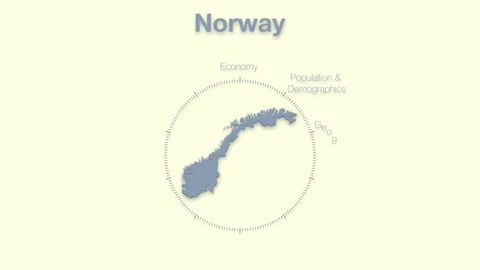 Norway MAP revealingmotion graphics data elements Stock Footage 339877625