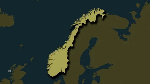 Norway map - solid. Shadow. Pattern. Labels Stock Footage 322734252