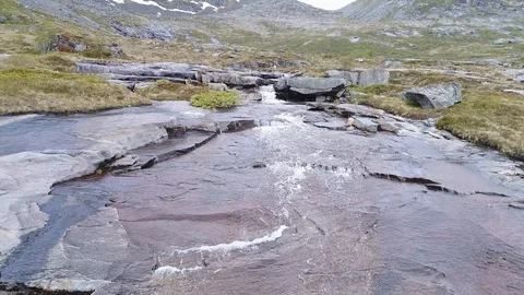 Norway, mountain waterfall Stock Footage 94317765