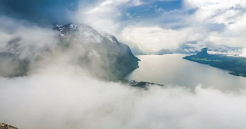 Norway Mountains Clouds Time Lapse Vidéo 53201928