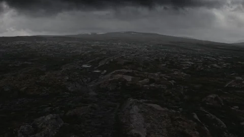 Norway Mountains during the Lightning Storm Stock Footage 255754508
