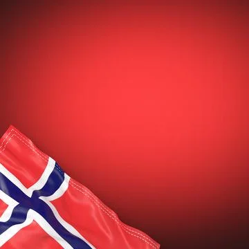 Norway - national flag and gradient background - square format - 3D illustr.. Illustrazione stock