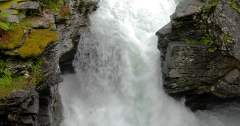 Norway - panoramic 4k real time video Gudbrandsjuvet waterfall Video stock 114953310