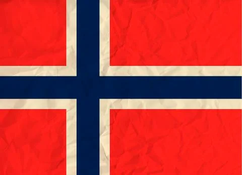 Norway  paper  flag Stock Illustration