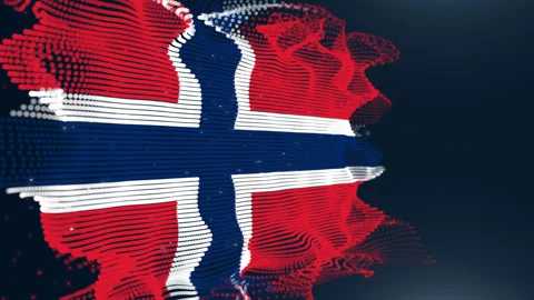 Norway Particle Flag Stock Footage 175281573