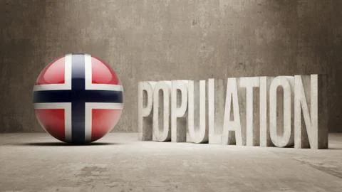 Norway. Population Concept. Stock Illustration